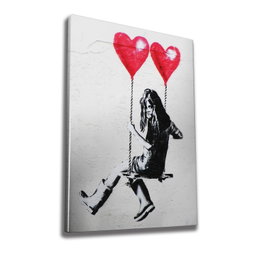 Wallity WY01 Banksy Lienzo Decorativo Enmarcado 50 x 70 cm